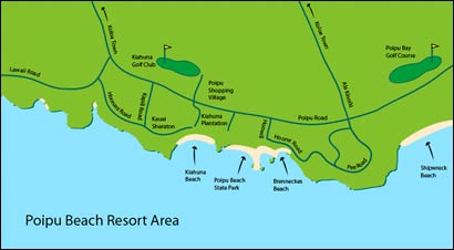 Poipu Area Map